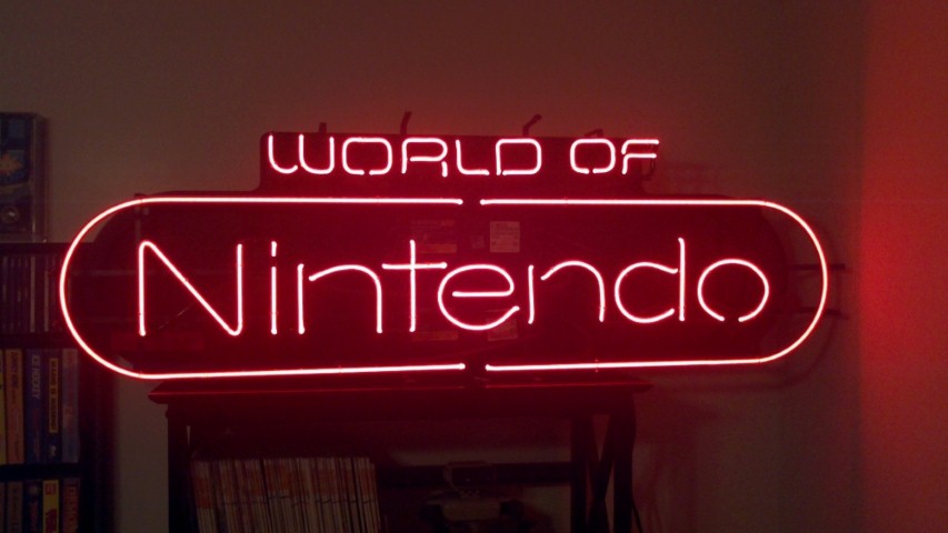 World of Nintendo Neon Sign side 2