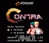 Contra Title Screen Nintendo NES