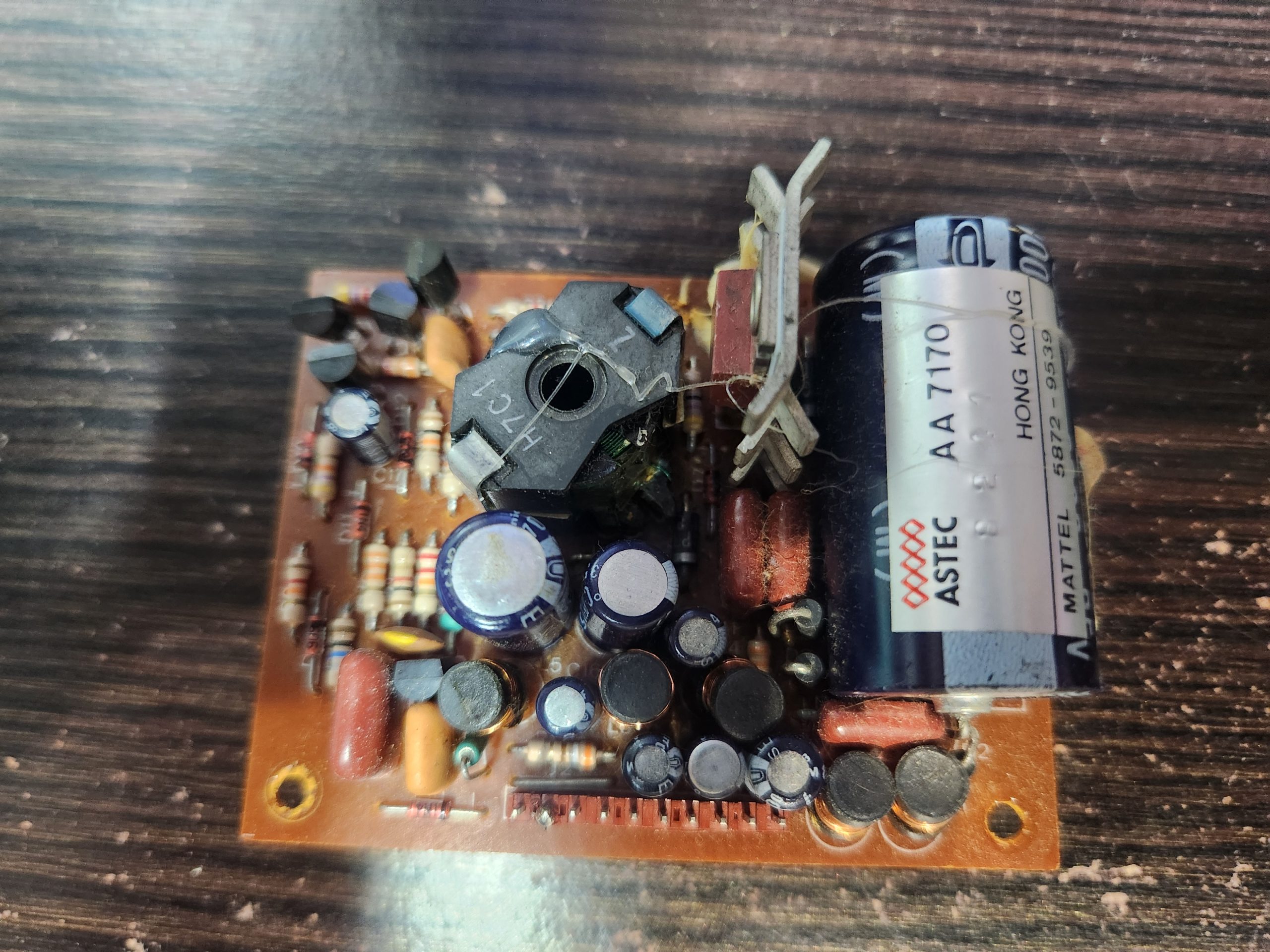 Astec AA7170 power board removed from the Intellivision II